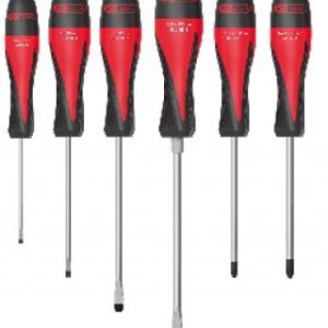 Boîte de 6 tournevis fente ultimate : 1x(3,0x75) - 1x(4,0x100) - 1x(5,5x125) - 1x(6,5x150) pozidriv : 1x(pz1x75) - 1x(pz2x100). disponible abidjan cote d'ivoire.