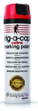 Bombe traceur trig-a-cap® extra - précis et fin tous supports - séchage 5 mn - 650ml - rouge. disponible abidjan cote d'ivoire.