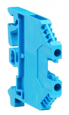 Borne de passage-neutre 4mm², 800v-32a, polyamide bleu connection à vis. disponible abidjan cote d'ivoire.
