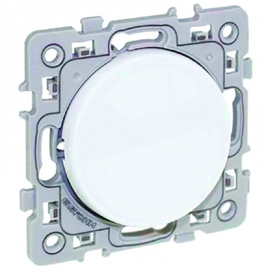 Bouton poussoir 10a à fermeture (contact no) - 250 v~ à bornes auto - blanc. disponible abidjan cote d'ivoire.