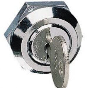 Bouton-verrou métallique avec serrure à barillet et 2 clés n° 1242e. disponible abidjan cote d'ivoire.