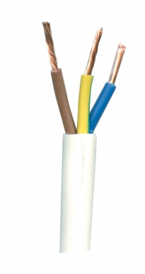 Câble souple ho5vv-f âme cuivre nu câblé 3g2,5 mm2 poids 164 kg/km blanc - couronne de 100 m - tarifé au 100 ml. disponible abidjan cote d'ivoire.