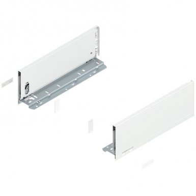 CÔTÉ LÉGRABOX, HAUTEUR K (128.5 MM), LN=400 MM, DROITE + GAUCHE, POUR LÉGRABOX PURE - COULEUR BLANC SOIE MAT. Faites confiance à Quincaillerie Sénégalaise pour vos équipements de plomberie et de bâtiment. Nous offrons des produits durables pour vos projets de rénovation ou de construction. Commandez dès maintenant en toute simplicité.