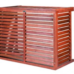 Cache-climatiseur bois exotique lames persiennes decoclim b m - l 1050 x p 510 x h 835 mm - medium. disponible abidjan cote d'ivoire.