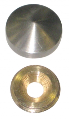 Cache-tête de vis 2 pièces ø 20 mm modèle conique laiton poli cond. disponible abidjan cote d'ivoire.