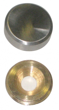Cache-tête de vis 2 pièces ø 20 mm modèle cylindrique laiton poli cond. disponible abidjan cote d'ivoire.