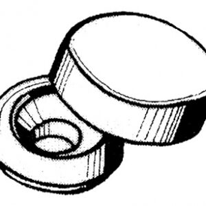 Cache vis écrou blanc plastique 2 pièces ø 14,5x5 mm ( les 100 pièces )​. disponible abidjan cote d'ivoire.