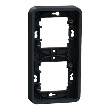 Cadre 2 postes vertical - mureva styl - encastré - ip55 - ik08 - gris. disponible abidjan cote d'ivoire.