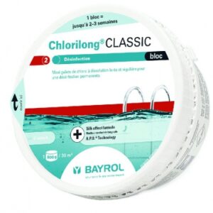 CHLORE LENT CHLORILONG CLASSIC - GALET 500 G. Pour vos projets au Sénégal, Quincaillerie Sénégalaise propose une large gamme de produits de qualité pour le bâtiment et la plomberie. Commandez en ligne et simplifiez vos achats.