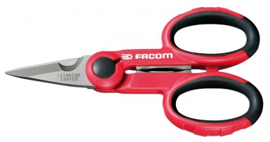 Ciseaux d"électricien gainés - becs longs avec coupe-fil - 14,4 cm. disponible abidjan cote d'ivoire.