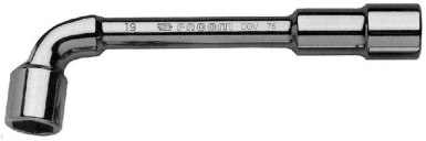 Clé à pipe débouchée ogv 6/6 pans - ouverture 28 mm chromé satiné - long. disponible abidjan cote d'ivoire.