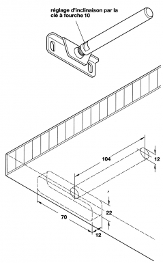 Console invisible pour épaisseur de bois de 24 mm mini ( les 100 pièces ). disponible abidjan cote d'ivoire.