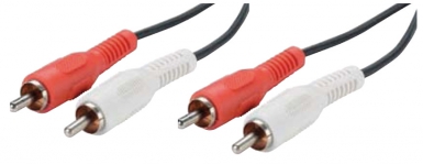 Cordon audio 2 rca mâle / mâle connecteurs nickel  lg. disponible abidjan cote d'ivoire.