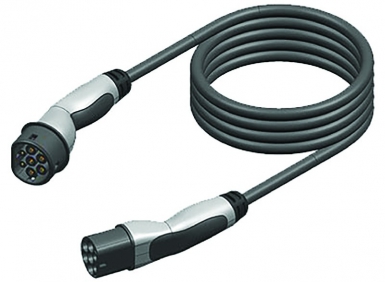 Cordon de recharge t2  t2 - 3 p+n: 22 kw - ip44 - 32a longueur 5 m. disponible abidjan cote d'ivoire.