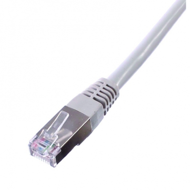 Cordon rj45 cat 6 100 ohms blinde ftp lszh gris - longueur 0,50 m. disponible abidjan cote d'ivoire.