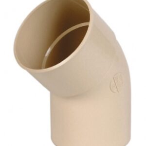 Coude à 45° mf ø 100 à coller pour gouttière de 33 - coloris sable. disponible abidjan cote d'ivoire.