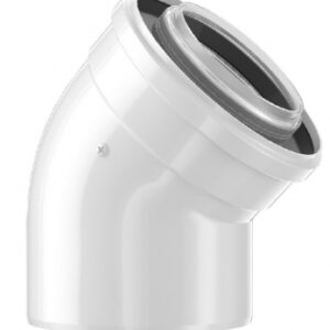 Coude concentrique ø 60/100 - 45°. disponible abidjan cote d'ivoire.