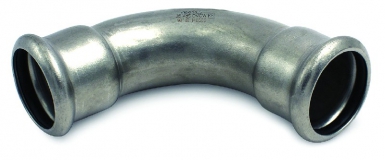 Coude inoxpres 90° ff ø 54 mm radius 1,2 de l 100 mm z 64 mm. disponible abidjan cote d'ivoire.