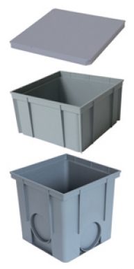 Couvercle à clipser - prédécoupé ø 80 et ø 100 mm - l x p : 300 x 300 mm - coloris gris clair. disponible abidjan cote d'ivoire.