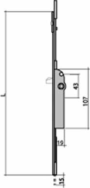 CRÉMONE TÊTIÈRE F15 - LONG. 329 MM - D 200 MM​ ​. Quincaillerie Sénégalaise, c'est votre partenaire pour des équipements de qualité en plomberie, bâtiment et industrie. Profitez de nos prix compétitifs et d'un service client dédié.