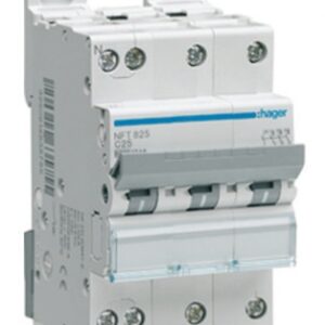 Disjoncteur nft à bornes décalées 3 ph + n courbe c 6-10ka - in 32a. disponible abidjan cote d'ivoire.