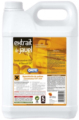 Eau de javel 49°  bidon 5 l. disponible abidjan cote d'ivoire.