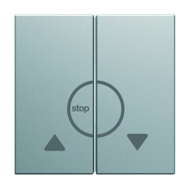 Enjoliveur commandes de volets roulants 10 ax - 250 v - ip2xc 2 modules bouton-poussoir t titane. disponible abidjan cote d'ivoire.