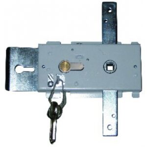 Ensemble serrure + barillet pour porte de garage basculante débordante 124. disponible abidjan cote d'ivoire.