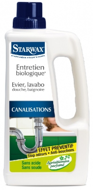 Entretien biologique canalisations - action anti-bouchons, anti-odeur et préserve les fosses septiques - 1 l. disponible abidjan cote d'ivoire.