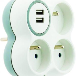 Fiche triplite 16a + 2 ports usb. disponible abidjan cote d'ivoire.
