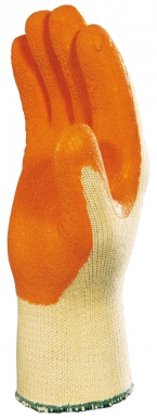 Gants tricotés ve730 50% coton 50% polyamide - sans couture - enduction latex naturel antidérapant sur paume et doigts - dessus de la main aéré - taille 9. disponible abidjan cote d'ivoire.