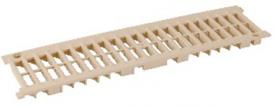 Grille série légère 130 x 500 mm pour caniveau pvc - coloris sable. disponible abidjan cote d'ivoire.