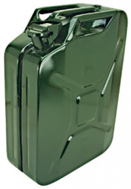 Jerrican métallique kaki int vernis émail - contenance 20 litres. disponible abidjan cote d'ivoire.