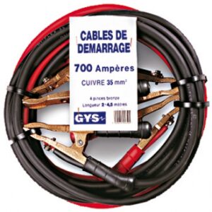 Jeu de 2 câbles de démarrage 200 a - 10 mm2 - 2 x 3 mètres - avec pinces cuivre. disponible abidjan cote d'ivoire.