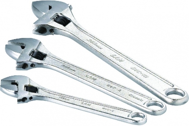 Jeu de 3 clés à molette chromées : 6, 8 et 10 pouces. disponible abidjan cote d'ivoire.