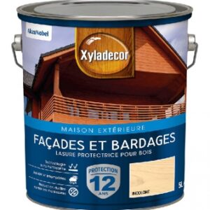 Lasure protectrice transparente longue durée pour façades et bardages bois toutes essences - chêne clair satin - 5l. disponible abidjan cote d'ivoire.
