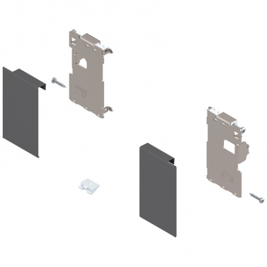 Legrabox attache-façade, montée avec vis entretoise, pour tiroir à l'anglaise, droite + gauche, pour légrabox pure - couleur gris orion mat. disponible abidjan cote d'ivoire.