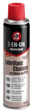 LUBRIFIANT CHAÎNES ET CÂBLES AU PTFE - TECHNIQUE 3 EN UN - AÉROSOL 250 ML. Avec Quincaillerie Sénégalaise, vos projets prennent vie grâce à des équipements robustes et fiables. Découvrez notre gamme pour les professionnels et les bricoleurs. Livraison rapide et service client au top.