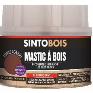 MASTIC À BOIS SINTOBOIS STANDARD ACAJOU + DURCISSEUR - BOÎTE 170 ML - 190 G. Quincaillerie Sénégalaise est l'adresse incontournable pour vos achats de quincaillerie et d'outillage au Sénégal. Nous servons aussi bien les particuliers que les professionnels. Découvrez nos offres exclusives en ligne.