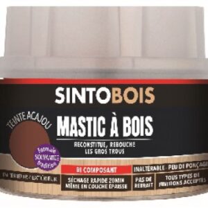 MASTIC À BOIS SINTOBOIS STANDARD ACAJOU + DURCISSEUR - BOÎTE 500 ML - 550 G. Chez Quincaillerie Sénégalaise, la satisfaction de nos clients est notre priorité. Explorez nos produits pour le bâtiment, la plomberie et l'industrie. Achetez facilement et recevez vos articles directement chez vous.