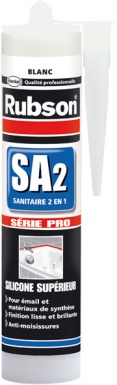 MASTIC RUBSON SA2 - SANITAIRE 2 EN 1 - TRANSLUCIDE - CART. 280 ML. Avec Quincaillerie Sénégalaise, équipez-vous pour réussir vos projets de plomberie et bâtiment. Nous offrons des produits fiables et durables à des prix compétitifs. Profitez d'une livraison rapide et d'un excellent service client.