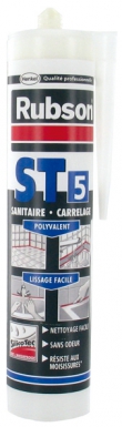 MASTIC RUBSON ST 5 - SANITAIRE, CARRELAGE - BLANC - CART. 300 ML. Avec Quincaillerie Sénégalaise, bénéficiez de produits de quincaillerie et de plomberie de haute qualité pour tous vos projets. Notre boutique en ligne vous facilite la vie avec un service rapide et fiable.