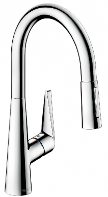 Mitigeur évier monotrou talis s 200 bec orientable avec douchette extractible - finition chromé. disponible abidjan cote d'ivoire.