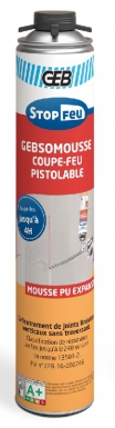 Mousse pu gebsomousse intumescente coupe-feu - bombe 750 ml pistolable. disponible abidjan cote d'ivoire.