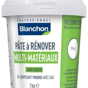 PÂTE À RÉNOVER - BLANC - COND. 1 KG. Pour vos travaux au Sénégal, faites confiance à Quincaillerie Sénégalaise. Nos produits de qualité garantissent la réussite de vos projets. Commandez rapidement en ligne et économisez du temps.