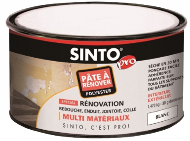 PÂTE À RÉNOVER SINTOPRO POLYESTER DURCISSEUR 30 G - BOÎTE 1,470 KG. Découvrez Quincaillerie Sénégalaise, votre boutique de confiance pour la quincaillerie, la plomberie et les fournitures industrielles. Nous garantissons des produits durables et un service professionnel.