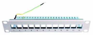 Panneau de brassage nu 10 pouces 12 ports rj45 avec insert keystone. disponible abidjan cote d'ivoire.