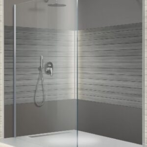 Paroi open 2 80 - h 2030 (avec barre) - profilé argent brillant - vitrage verre transparent. disponible abidjan cote d'ivoire.
