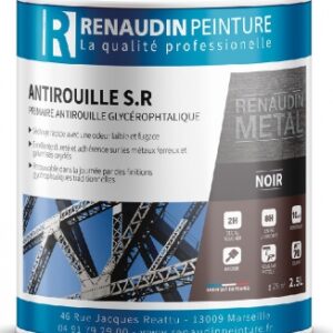 Peinture antirouille séchage rapide glycérophtalique intérieur/extérieur - noir - 5 l. disponible abidjan cote d'ivoire.