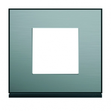 Plaque gallery horizontal entraxe 71 mm 1 poste steel effet acier. disponible abidjan cote d'ivoire.